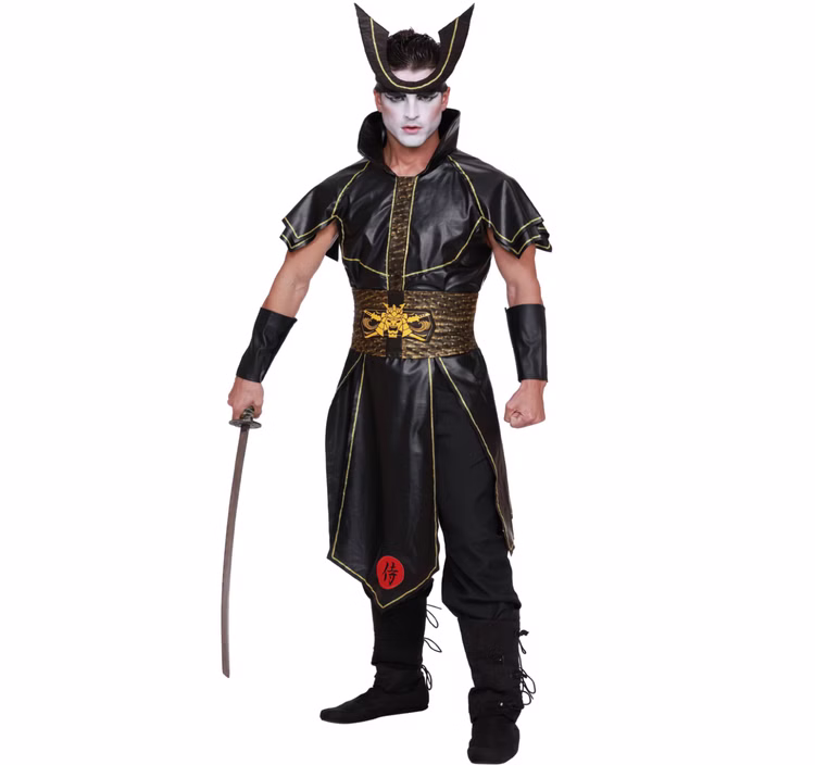 Samurai Kostüm japanischer Krieger Miyamoto für Herren Gr. XL-XXL schwarz SALE Fasching Karneval Mottoparty Samurai Kostüm japanischer Krieger Miyamoto für Herren Gr. XL-XXL schwarz SALE Fasching Karneval Mottoparty