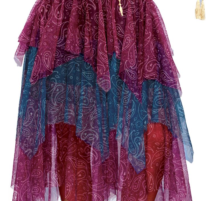 Zigeunerin Kostüm Gypsy Esmira für Damen Gr. M-XL Kleid rot blau Bauchtänzerin Wahrsagerin Piratenbraut Fasching Karneval Mottoparty