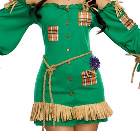 Vogelscheuche Kostüm Henriette für Damen Gr. L-XL Kleid grün Strohpuppe SALE Fasching Karneval Mottoparty