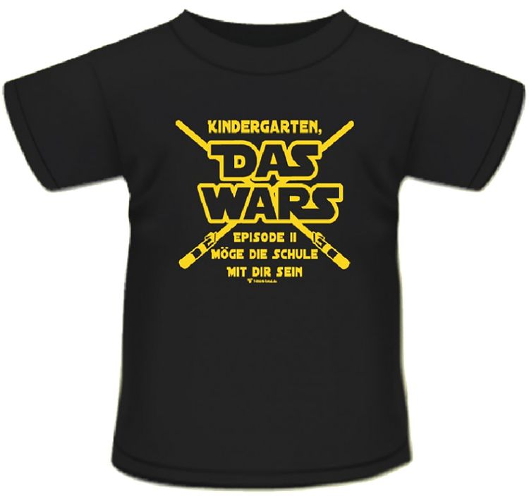 Schulanfang T-Shirt Das Wars schwarz inkl. Basecap Lichtschwerter für Kinder Unisex Kinder T-Shirt Schulanfang schwarz-gelb "Das Wars" mit Basecap Gr. 110-152 SALE schwarz Geschenkidee Schuleinführung Erstklässler