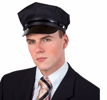 Chauffeur Fahrermütze Chauffeurmütze schwarz Kostüm Zubehör Hochzeitsfahrer Kopfbedeckung Accessoire Hochzeit Fasching Karneval Mottoparty Chauffeur Fahrermütze Chauffeurmütze schwarz Kostüm Zubehör Hochzeitsfahrer Kopfbedeckung Accessoire Hochzeit Fasching Karneval Mottoparty