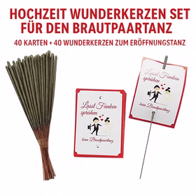 Hochzeits-Set Motiv Brautpaar Hochzeitsspiel und Wunderkerzen Hochzeitstanz Brautpaartanz Geschenkidee Hochzeit Heiraten Brautpaar Eheleute