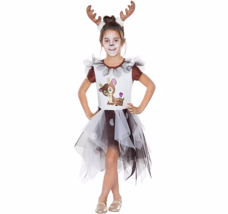 Reh Kostüm Rehkitz Blume für Kinder Gr. 104-140 Kleid Tier-Kostüm Tüllkleid mit Haarreif Waldtier Bambi Fasching Karneval Mottoparty Kinderfasching Reh Kostüm Rehkitz Blume für Kinder Gr. 104-140 Kleid Tier-Kostüm Tüllkleid mit Haarreif Waldtier Bambi Fasching Karneval Mottoparty Kinderfasching