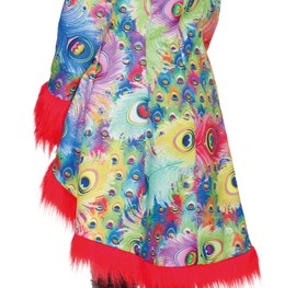 Pfau Fasan Kostüm Zirkus Mantel für Damen Gr. 36-44 bunt Tier-Kostüm SALE Fasching Karneval Mottoparty 