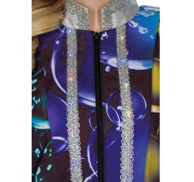 LED Frack Mantel Bubble Kostüm Seifenblasen bunt für Damen Gr. 36-46 Garde Uniform SALE Fasching Karneval Mottoparty Paarkostüm