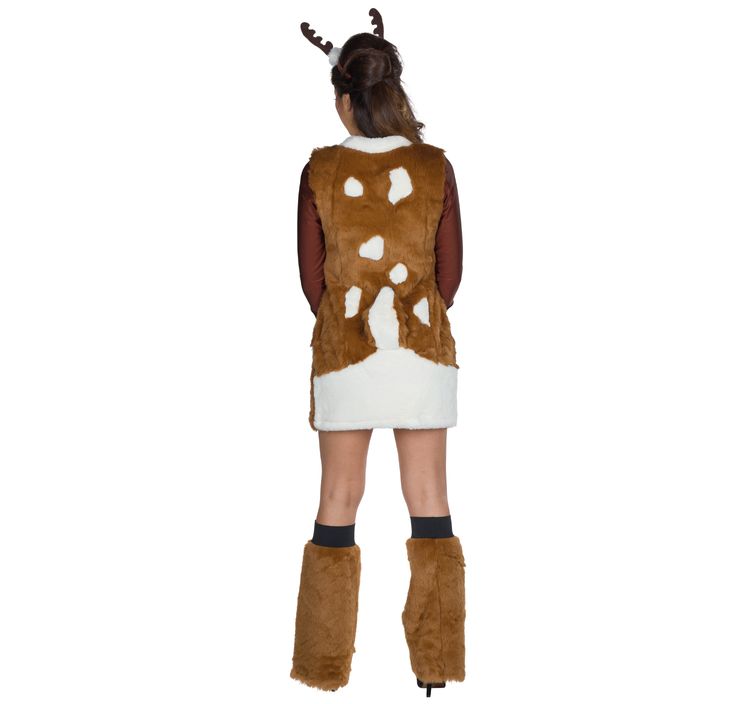 Reh Kostüm Bambi Plüsch-Kleid mit Haarreif für Damen Reh Kostüm Bambi Plüsch-Kleid mit Haarreif für Damen Gr. 34-48 braun Rehkitz Fasching Karneval Mottoparty Tier Tierkostüm
