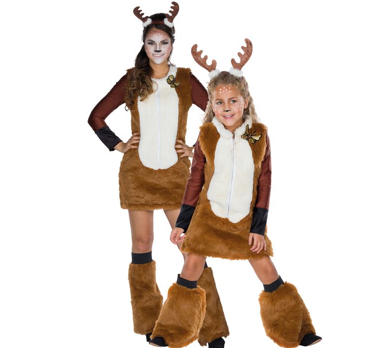 Reh Kostüm Bambi Plüsch-Kleid mit Haarreif für Damen Reh Kostüm Bambi Plüsch-Kleid mit Haarreif für Damen Gr. 34-48 braun Rehkitz Fasching Karneval Mottoparty Tier Tierkostüm