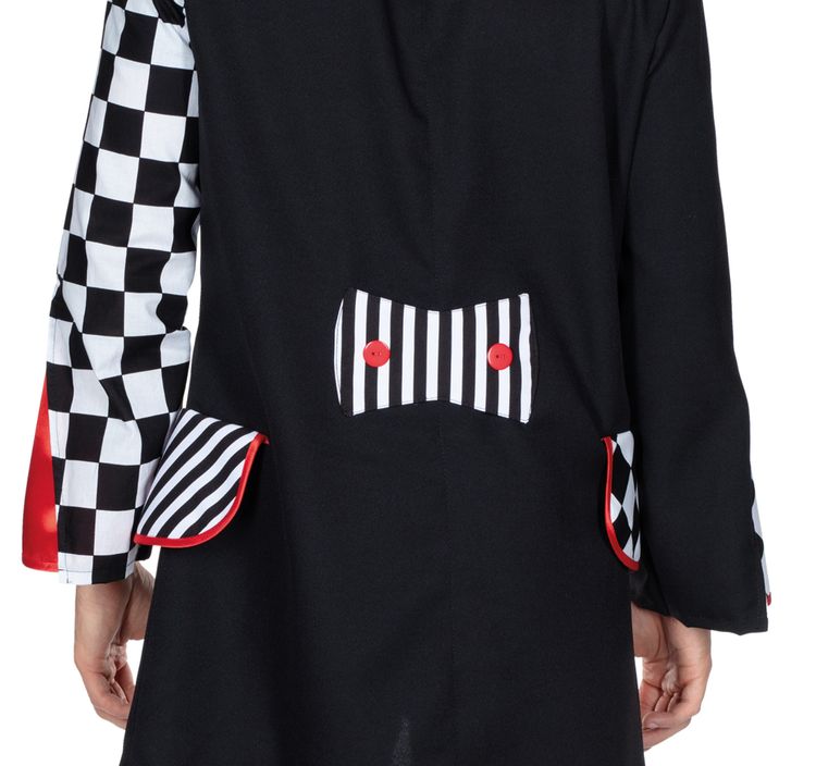 Pierrot Kostüm Harlekin Frack Mantel Pedrolino für Herren Gr. 50-58 schwarz weiß Garde Uniform Zirkus Clown Paarkostüm Fasching Karneval Mottoparty