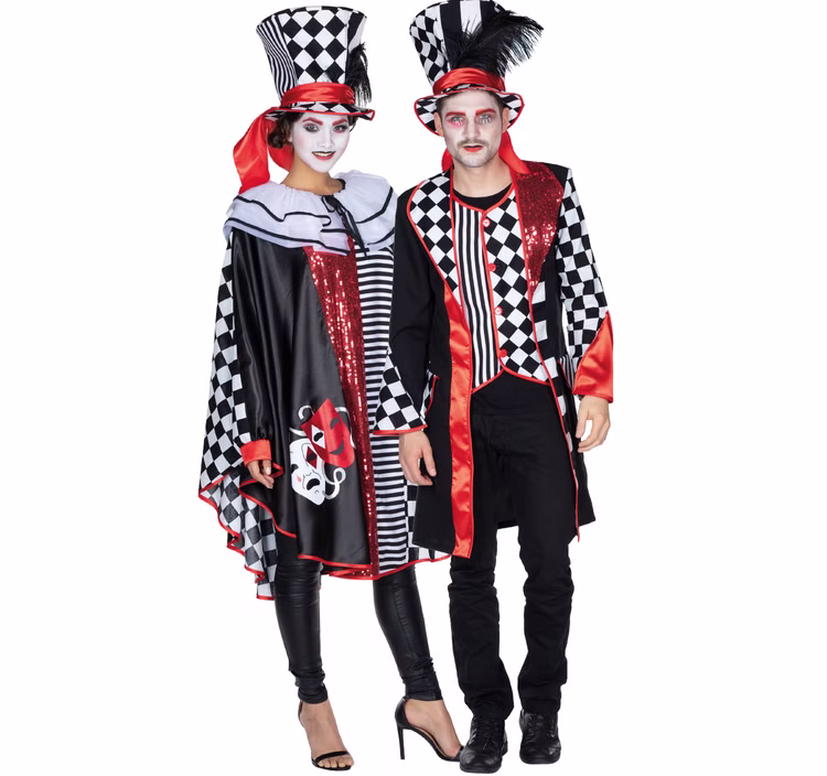 Pierrot Harlekin Kostüm Pedrolino inkl. Zylinder für Herren Gr. 50-58 schwarz-weiß Zirkus Clown Fasching Karneval Mottoparty Paarkostüm Pierrot Harlekin Kostüm Pedrolino inkl. Zylinder für Herren Gr. 50-58 schwarz-weiß Zirkus Clown Fasching Karneval Mottoparty Paarkostüm
