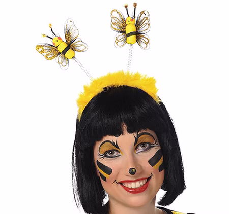 Bienen Harreif Bee mit 2 Bienen für Kinder und Erwachsene Kostüm-Zubehör Bienen Kostüm Accessoire Fasching Karneval Mottoparty Bienen Harreif Bee mit 2 Bienen für Kinder und Erwachsene Kostüm-Zubehör Bienen Kostüm Accessoire Fasching Karneval Mottoparty