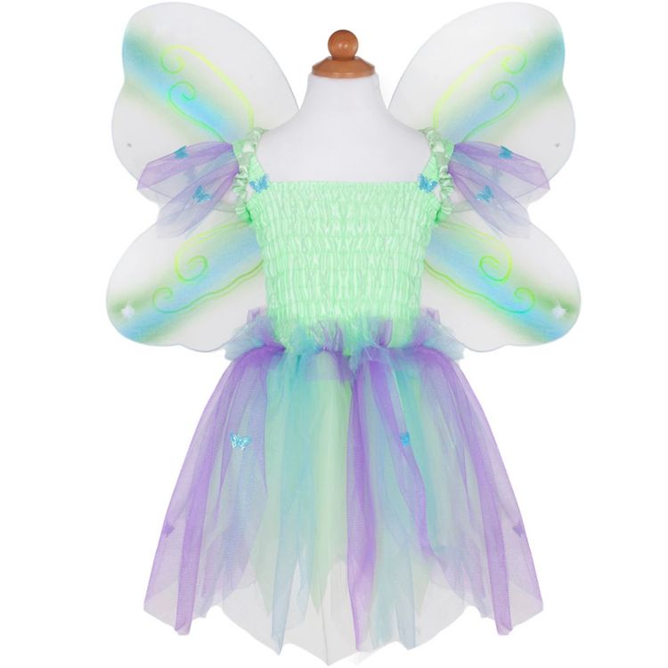 Schmetterling Kostüm Aurora inkl. inkl. Zubehör 3-5 Jahre Fee Elfe Märchen Fasching Karneval Mottoparty Kindergeburtstag Kinderfasching
