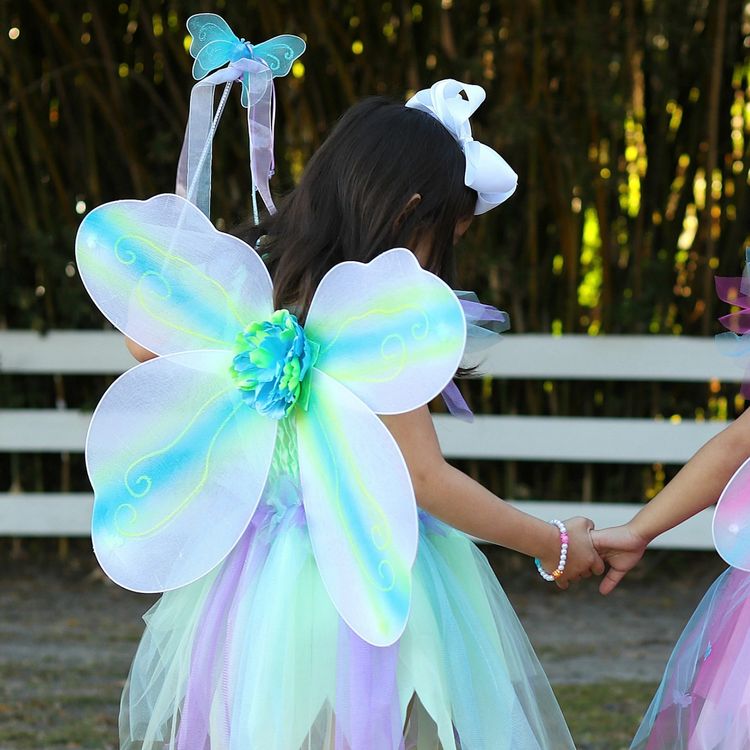 Schmetterling Kostüm Aurora inkl. inkl. Zubehör 3-5 Jahre Fee Elfe Märchen Fasching Karneval Mottoparty Kindergeburtstag Kinderfasching