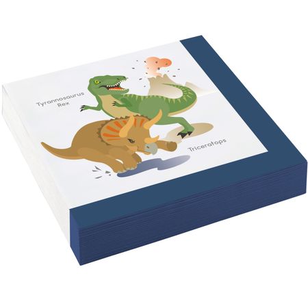 Dinosaurier Servietten 20 Stück Kindergeburtstag Tisch-Deko Party-Zubehör