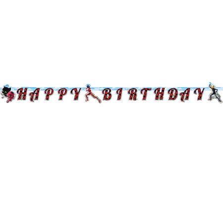 Miraculous Geburtstagskette Happy Birthday 200 x 15 cm Party-Deko