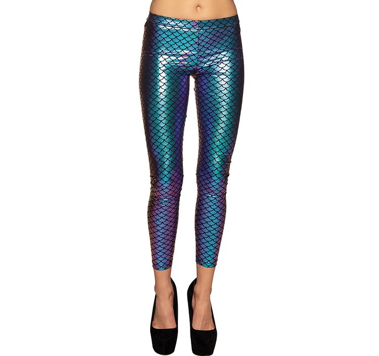 Meerjungfrau Leggings Nixe Hose in Schuppenoptik für Damen Meerjungfrau Leggings Nixe Hose in Schuppenoptik für Damen Gr. M Kostüm-Zubehör Accessoire Fasching Karneval Mottoparty