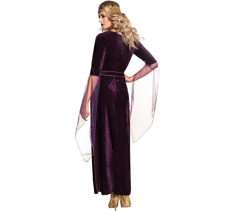 Mittelalter Kostüm Lady Eleanor für Damen Mittelalter Kostüm Lady Eleanor für Damen Gr. 36-46 Kleid weinrot Fasching Mittelalterfest Ritterfest Burgfräulein Fasching Karneval Mottoparty