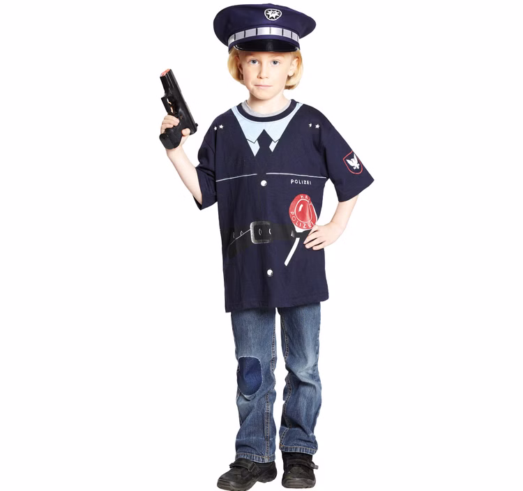 Polizei Kostüm Polizist Spielshirt bedruckt für Kinder Gr. 128 blau Fasching Karneval Spielzeug Kinderfasching Mottoparty Kindergeburtstag Polizei Kostüm Polizist Spielshirt bedruckt für Kinder Gr. 128 blau Fasching Karneval Spielzeug Kinderfasching Mottoparty Kindergeburtstag