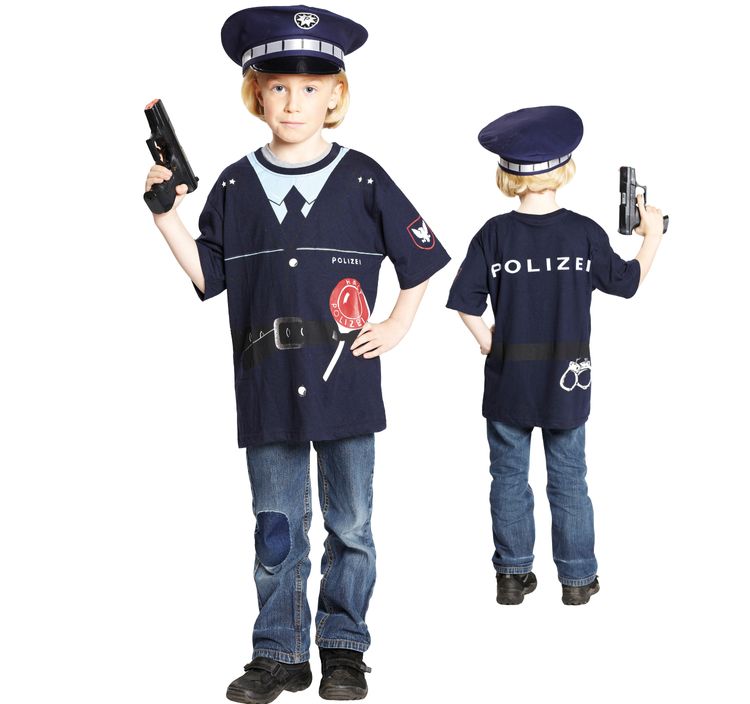 Polizei Kostüm Polizist Spielshirt bedruckt für Kinder Polizei Kostüm Polizist Spielshirt bedruckt für Kinder Gr. 128 blau Fasching Karneval Spielzeug Kinderfasching Mottoparty Kindergeburtstag