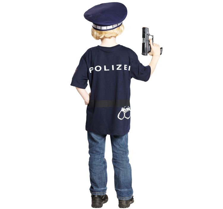 Polizei Kostüm Polizist Spielshirt bedruckt für Kinder Polizei Kostüm Polizist Spielshirt bedruckt für Kinder Gr. 128 blau Fasching Karneval Spielzeug Kinderfasching Mottoparty Kindergeburtstag