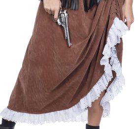 Saloon Girl Western Lady Cowgirl für Damen Gr. 36-46 braun Fasching Karneval Kleid Fasching Karneval Mottoparty Wilder Westen Cowboy & Indianer