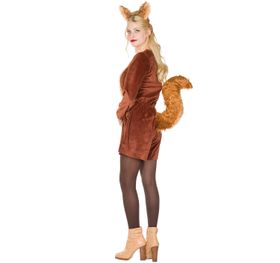 Eichhörnchen Kostüm Puschel für Damen Gr. 34-44 braun Jumpsuit Tier Tierkostüm Karneval Fasching Karneval