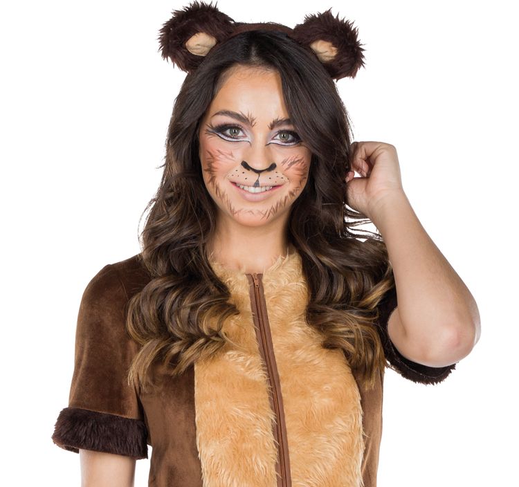 Bären Kostüm Braunbär Bärchen für Damen Gr. 34-42 braun Tier Tierkostüm Jumpsuit Fasching Karneval Mottoparty