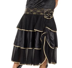 Flamenco Kostüm Spanierin Tänzerin für Damen Gr. 34-42 schwarz Kleid SALE Fasching Karneval Mottoparty Paarkostüm