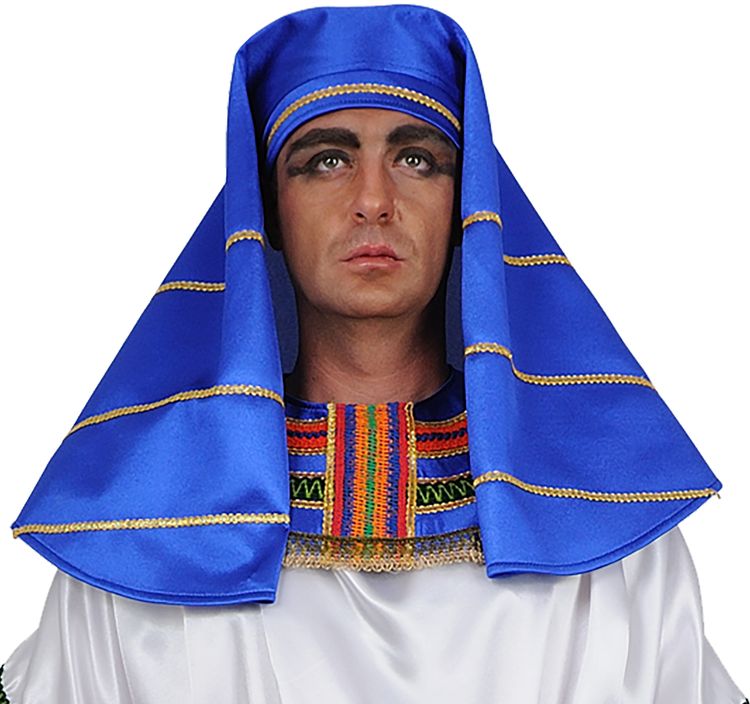 Ägypter Kostüm Pharao Echnaton für Herren Ägypter Kostüm Pharao Echnaton für Herren Gr. L-XXL weiß blau Fasching Karneval Mottoparty