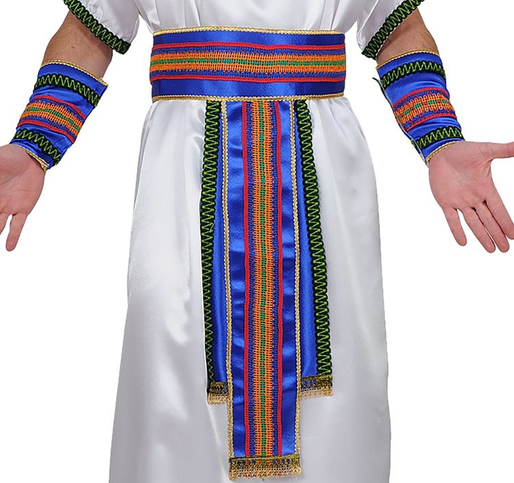 Ägypter Kostüm Pharao Echnaton für Herren Ägypter Kostüm Pharao Echnaton für Herren Gr. L-XXL weiß blau Fasching Karneval Mottoparty