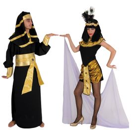 Cleopatra Kostüm Sherine für Damen Gr. S-M Ägypterin Kleid schwarz gold Antike Paarkostüm SALE Fasching Karneval Mottoparty