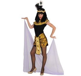 Cleopatra Kostüm Sherine für Damen Gr. S-M Ägypterin Kleid schwarz gold Antike Paarkostüm SALE Fasching Karneval Mottoparty