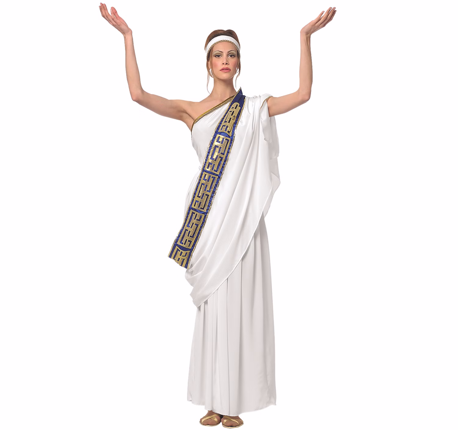 Antike Griechin Kostüm Göttin Aphrodite für Damen Gr. L-XL weiß Paarkostüm Fasching Karneval Mottoparty Antike Griechin Kostüm Göttin Aphrodite für Damen Gr. L-XL weiß Paarkostüm Fasching Karneval Mottoparty