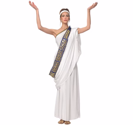 Antike Griechin Kostüm Göttin Aphrodite für Damen Gr. L-XL weiß Paarkostüm Fasching Karneval Mottoparty Antike Griechin Kostüm Göttin Aphrodite für Damen Gr. L-XL weiß Paarkostüm Fasching Karneval Mottoparty