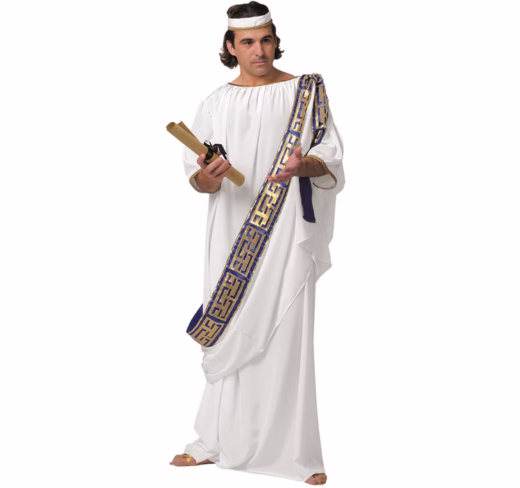 Antike Kostüm Grieche Gott Apollon für Herren Gr. L-XL weiß Paarkostüm Fasching Karneval Mottoparty Antike Kostüm Grieche Gott Apollon für Herren Gr. L-XL weiß Paarkostüm Fasching Karneval Mottoparty
