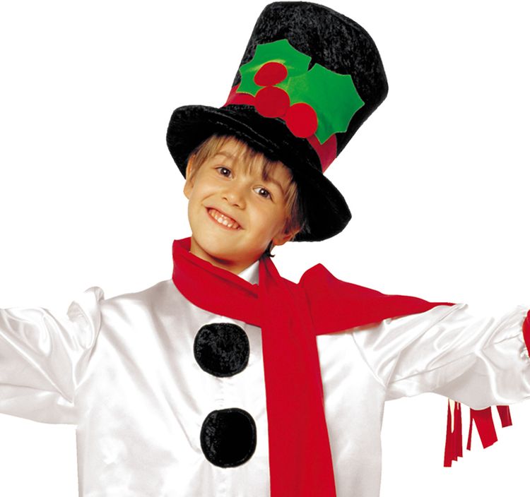 Schneemann Kostüm Yannis für Kinder Gr. 116-128 Weihnachten Winter Fasching Karneval Mottoparty Kinderfasching