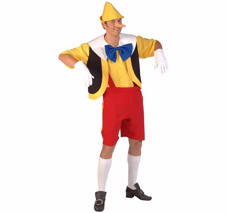 Pinocchio Kostüm für Herren Gr. M-XL inkl. langer Nase bunt Holzpuppe FilmheldFasching Karneval Mottoparty Pinocchio Kostüm für Herren Gr. M-XL inkl. langer Nase bunt Holzpuppe FilmheldFasching Karneval Mottoparty