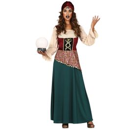 Wahrsagerin Kostüm Djamilla für Damen Gr. S-L Kleid Gypsy Kostüm Fasching Karneval Mottoparty Halloween