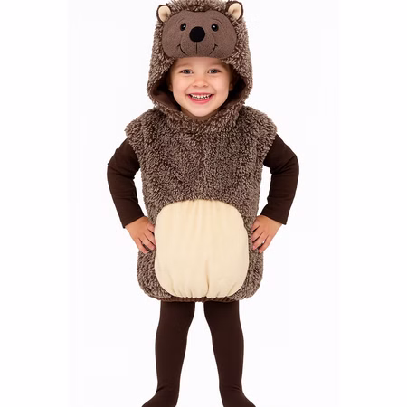 Igel Kostüm Mecky für Kinder Gr. 104-110 braun grau Tier Tierkostüm Fasching Karneval Mottoparty Kinderfasching Rollenspiel Igel Kostüm Mecky für Kinder von Vorne