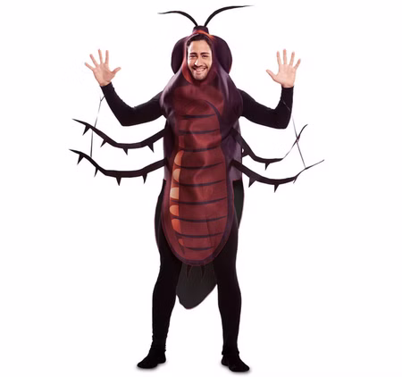 Kakerlaken Kostüm Cucaracha für Herren Gr. M-XL braun Tierkostüm witzig Insekt Küchenschabe Fasching Karneval Mottoparty Gruppenkostüm Kakerlaken Kostüm Cucaracha für Herren von Vorne