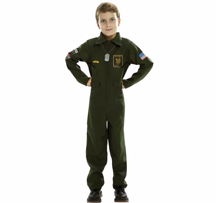 Kampfpilot Kostüm Fliegerass für Kinder 7-12 Jahre Overall grün Unisex für Mädchen und Jungen Fasching Karneval Mottoparty Kinderfasching Familienkostüm Kampfpilot Kostüm Fliegerass für Kinder 7-12 Jahre Overall grün Unisex für Mädchen und Jungen Fasching Karneval Mottoparty Kinderfasching Familienkostüm