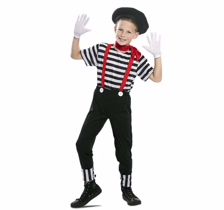 Pantomime Kostüm Clown Fabrice für Kinder 7-12 Jahre schwarz weiß Fasching Paarkostüm Familienkostüm Fasching Karneval Mottoparty Pantomime Kostüm Clown Fabrice für Kinder 7-12 Jahre schwarz weiß Fasching Paarkostüm Familienkostüm Fasching Karneval Mottoparty