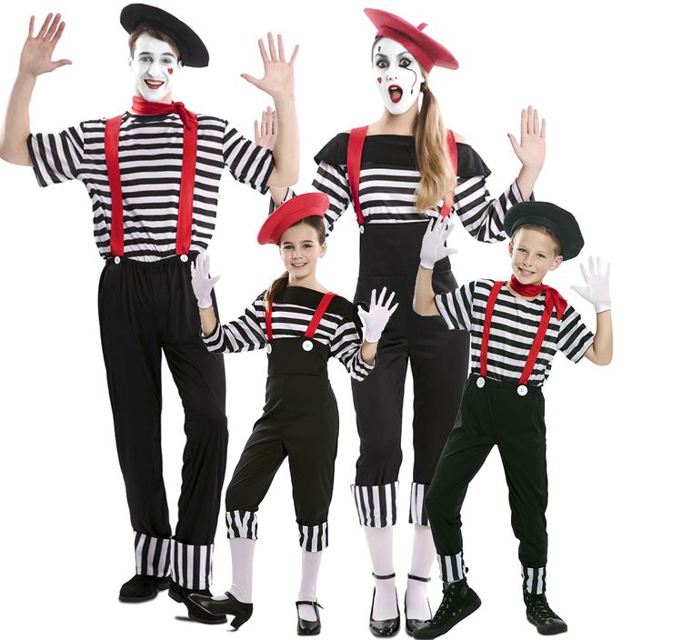 Pantomime Kostüm Clown Francois für Herren Gr. 52 schwarz weiß Paarkostüm Familienkostüm Fasching Karneval Mottoparty