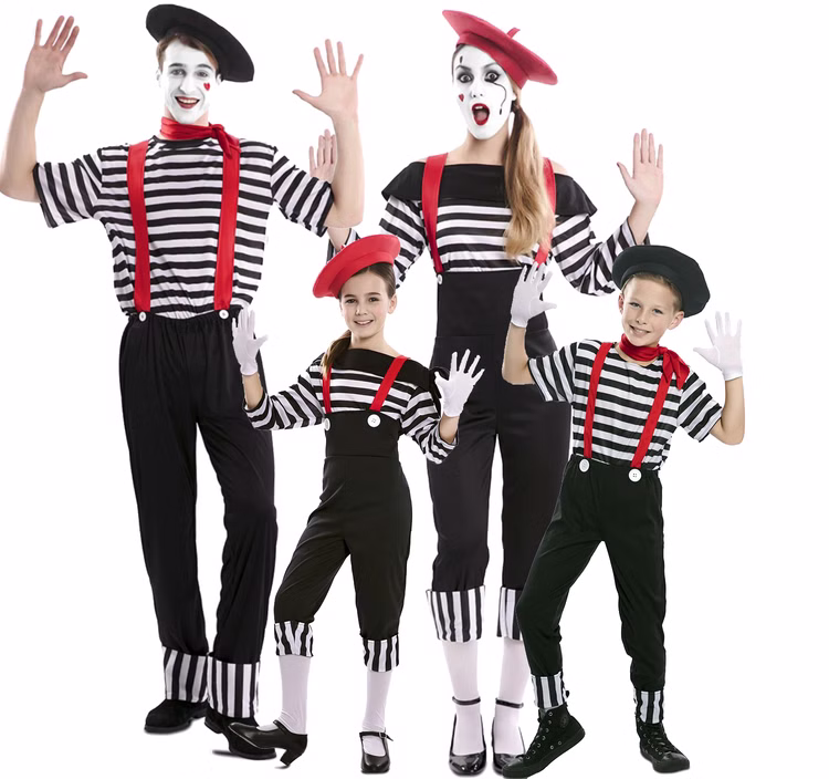 Pantomime Kostüm Clown Francois für Herren Gr. 52 schwarz weiß Paarkostüm Familienkostüm Fasching Karneval Mottoparty Pantomime Kostüm Clown Francois für Herren Gr. 52 schwarz weiß Paarkostüm Familienkostüm Fasching Karneval Mottoparty