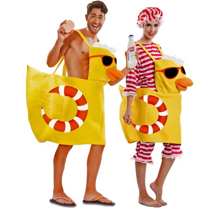 Bade-Enten Kostüm gelbe Duschente für Erwachsene