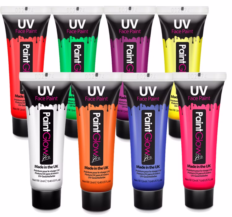 Schwarzlicht Farbe UV-Schminke Make-Up orange 12 ml Kostüm-Zubehör Fasching Karneval Mottoparty Neon-Party Festival Schwarzlicht Farbe UV-Schminke Make-Up orange 12 ml Kostüm-Zubehör Fasching Karneval Mottoparty Neon-Party Festival