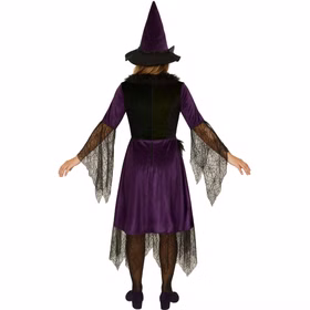Hexen Kostüm Walpurga deluxe mit Hut für Damen SALE Gr. S-L Kleid Halloween Karneval Fasching Mottoparty Hexen Kostüm Walpurga für Damen von Hinten