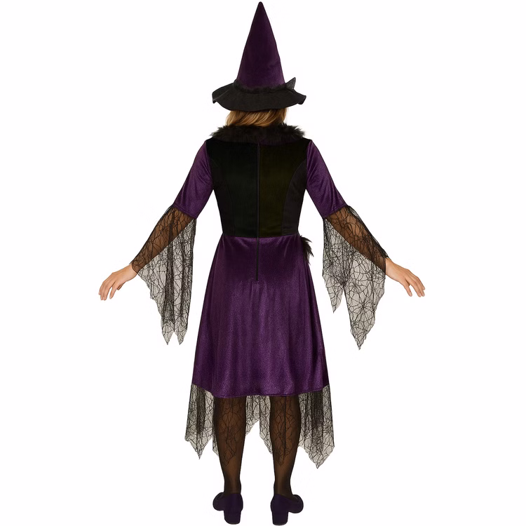 Hexen Kostüm Walpurga deluxe mit Hut für Damen SALE Gr. S-L Kleid Halloween Karneval Fasching Mottoparty Hexen Kostüm Walpurga für Damen von Hinten