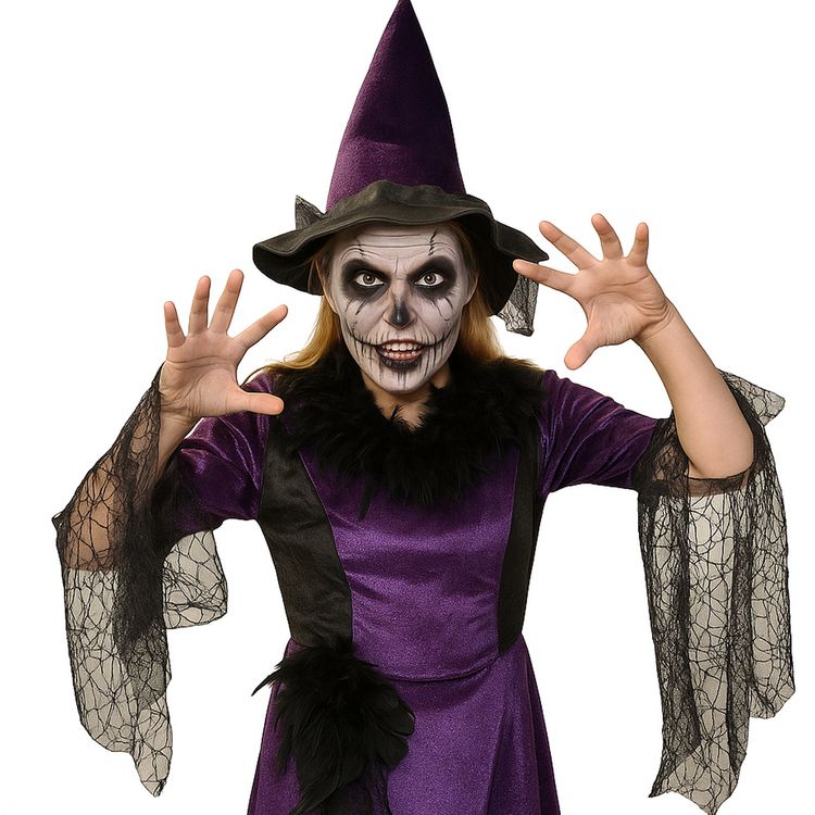 Hexen Kostüm Walpurga für Damen von Vorne