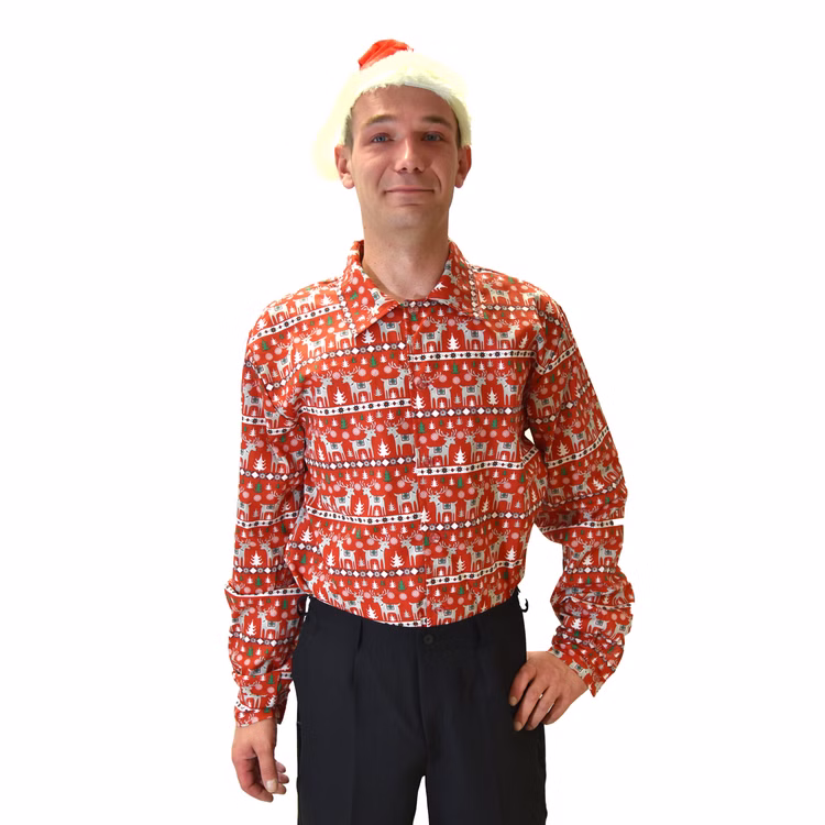 Weihnachts-Hemd Rentier Rudolf für Herren Gr. 50-54 mit Christmas-Motiv Christmas SALE Weihnachtsfest Bekleidung Weihnachten Weihnachtsfeier Weihnachts-Hemd Rentier Rudolf für Herren Gr. 50-54 mit Christmas-Motiv Christmas SALE Weihnachtsfest Bekleidung Weihnachten Weihnachtsfeier