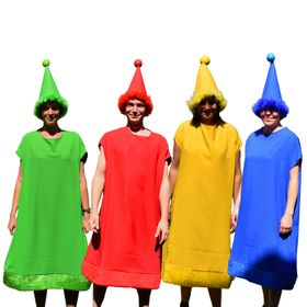 Unisex XXL Mensch ärgere dich nicht Kostüm Spielfigur grün Onesize Karneval Fasching Mottoparty Gruppenkostüm